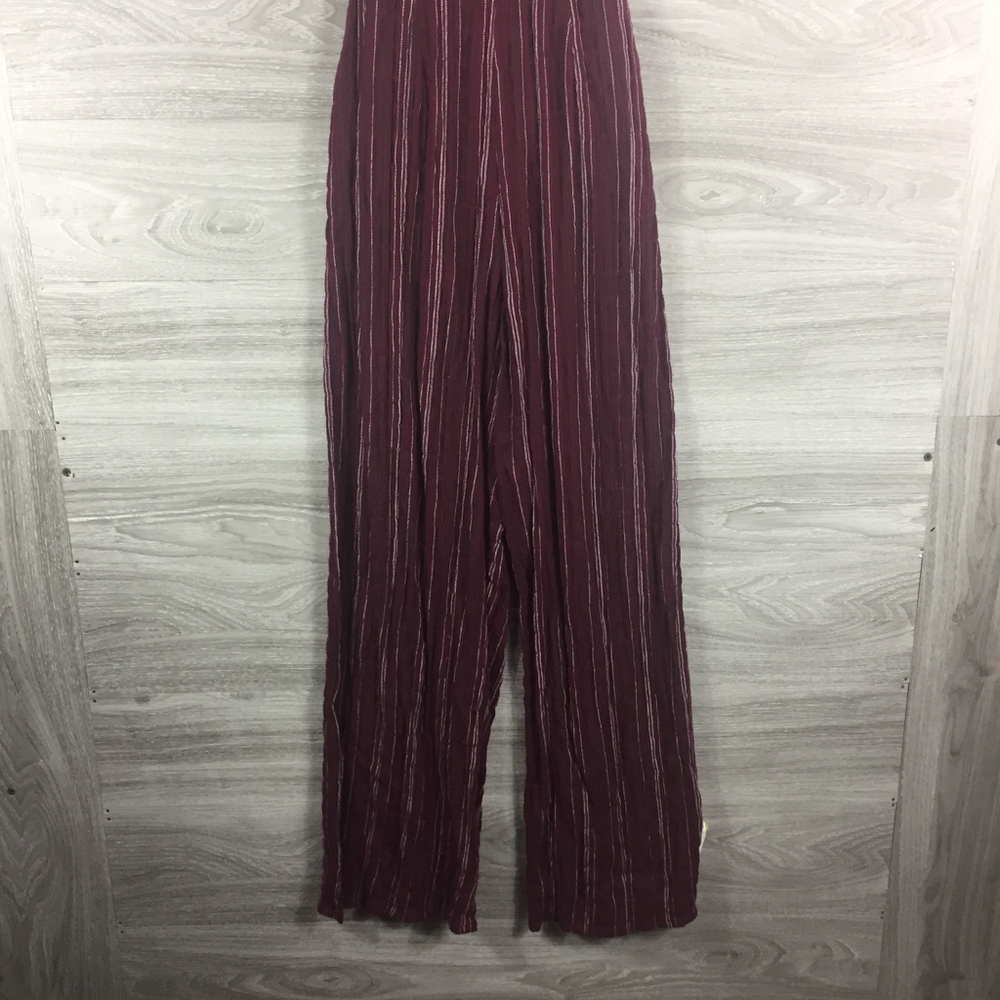 Moon River Stripe Print Back Tie Jumpsuit - Picture 5 of 8